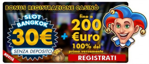 Bonus senza deposito 30€ BetFlag Casinò